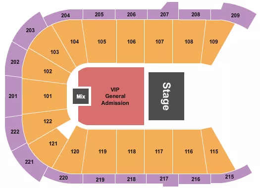 ENDSTAGE VIP Seating Map Seating Chart