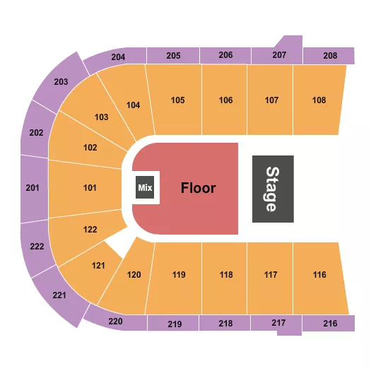 HALF HOUSE GA FLOOR Seating Map Seating Chart
