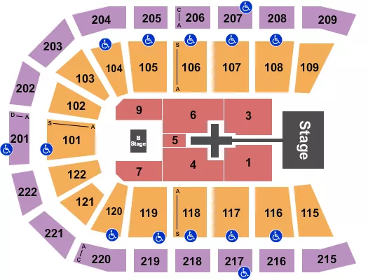 TOBYMAC Seating Map Seating Chart
