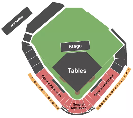 GA TABLES SUITE Seating Map Seating Chart