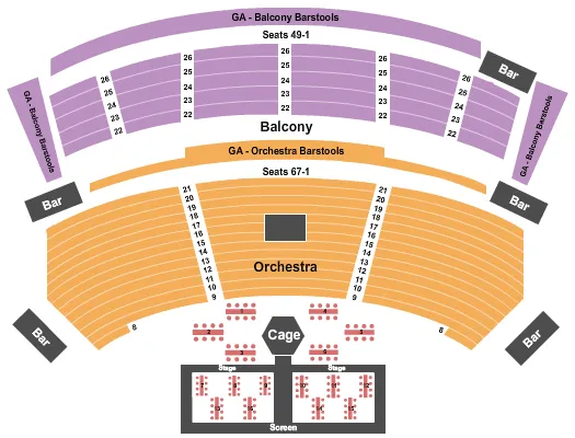 MMA Seating Map Seating Chart