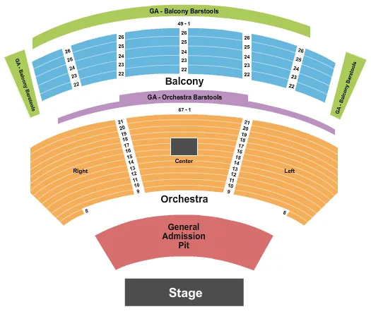 GA PIT Seating Map Seating Chart