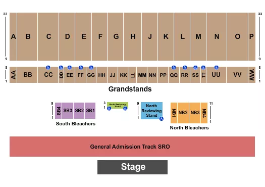 ENDSTAGE SRO Seating Map Seating Chart
