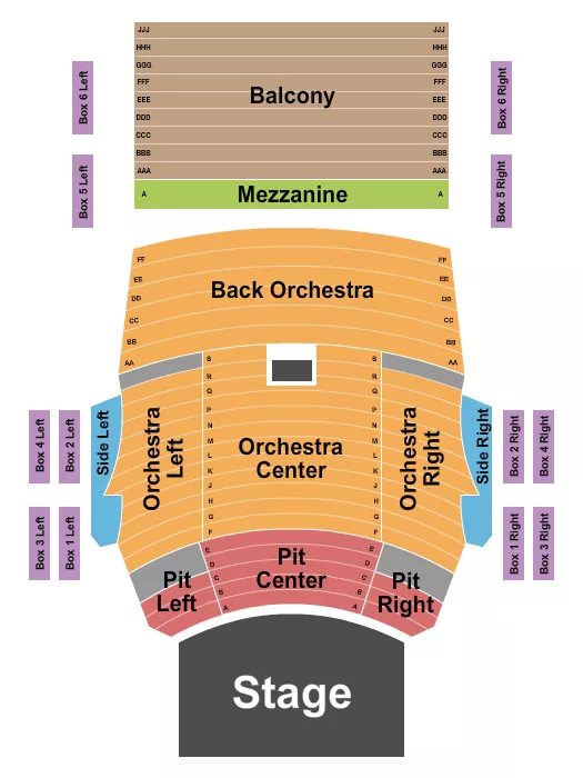 ENDSTAGE PIT Seating Map Seating Chart
