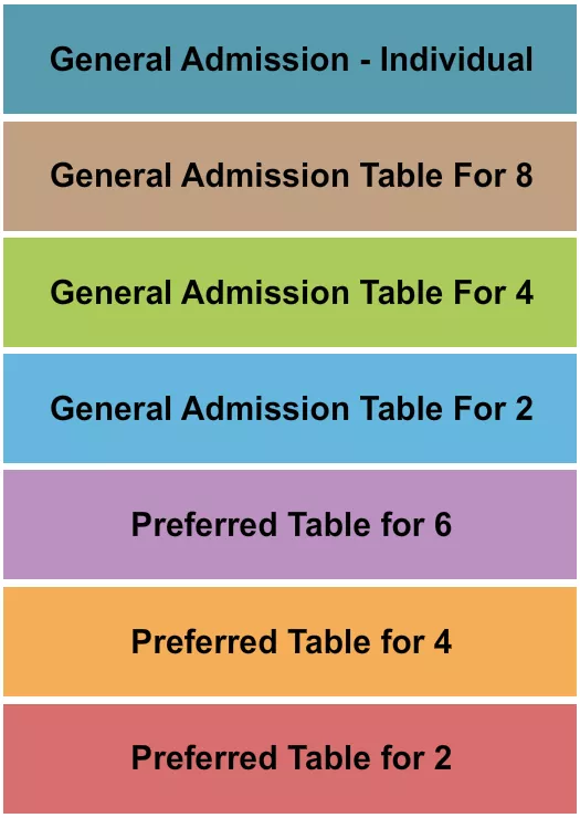 IMPROV COMEDY CLUB ADDISON GA PREFERRED 2 Seating Map Seating Chart