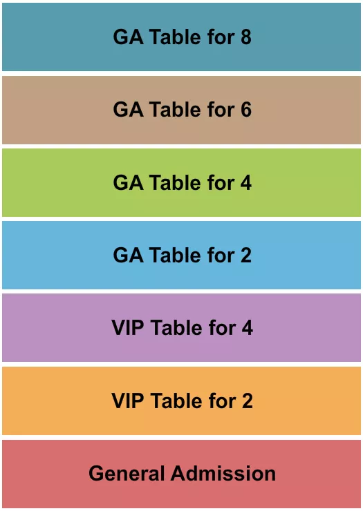 IMPROV COMEDY CLUB ADDISON GA VIP TABLES 2 Seating Map Seating Chart