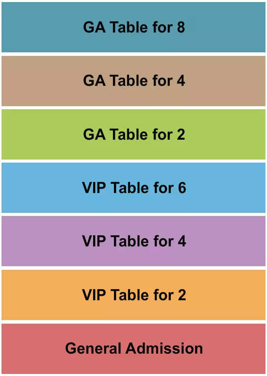 IMPROV COMEDY CLUB ADDISON GA VIP TABLES 3 Seating Map Seating Chart