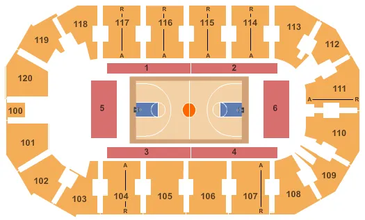 BASKETBALL Seating Map Seating Chart