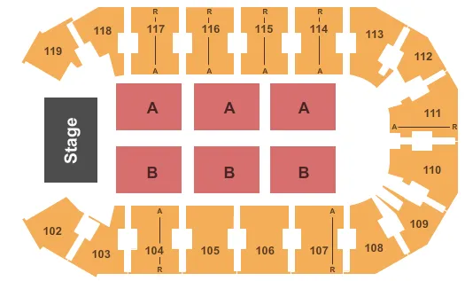 END STAGE Seating Map Seating Chart