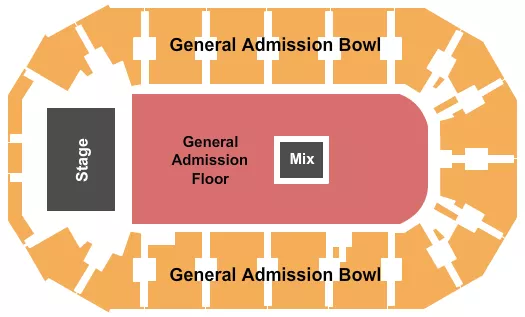 GA FLOOR GA BOWL Seating Map Seating Chart
