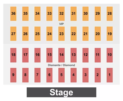 ENDSTAGE TABLES Seating Map Seating Chart