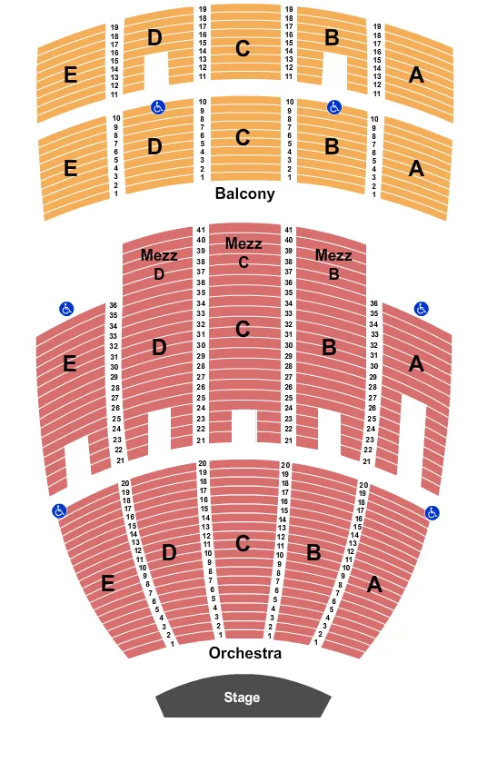 END STAGE Seating Map Seating Chart