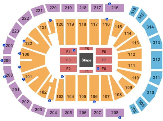 CENTER STAGE Seating Map Seating Chart
