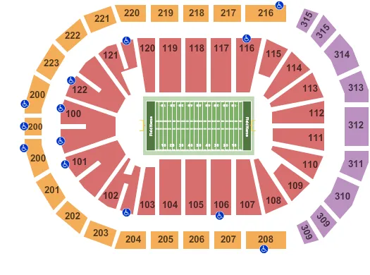 FOOTBALL Seating Map Seating Chart