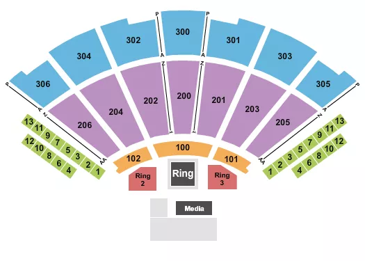 BOXING Seating Map Seating Chart