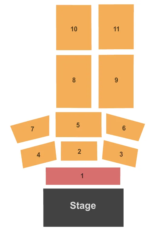 INN OF THE MOUNTAIN GODS RESORT CASINO END STAGE 2 Seating Map Seating Chart