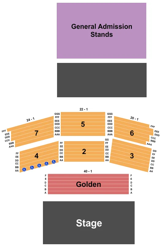 INN OF THE MOUNTAIN GODS RESORT CASINO END STAGE 3 Seating Map Seating Chart