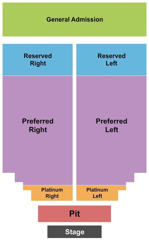 ENDSTAGE LEFT RIGHT Seating Map Seating Chart