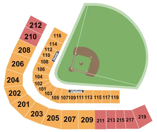BASEBALL Seating Map Seating Chart