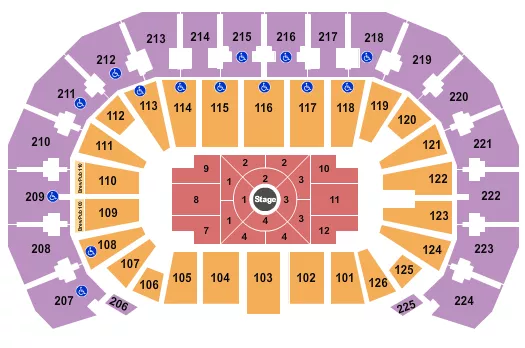 CENTER STAGE Seating Map Seating Chart