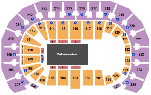 DISNEY ON ICE 1 Seating Map Seating Chart