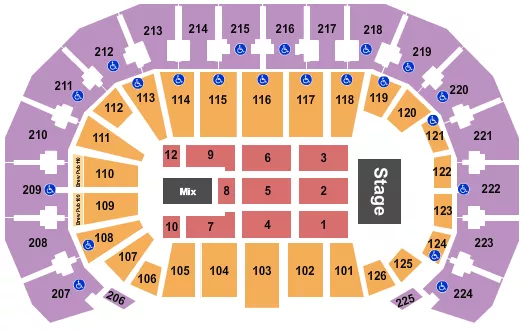 ENDSTAGE 2 Seating Map Seating Chart