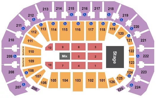 ENDSTAGE 5 Seating Map Seating Chart