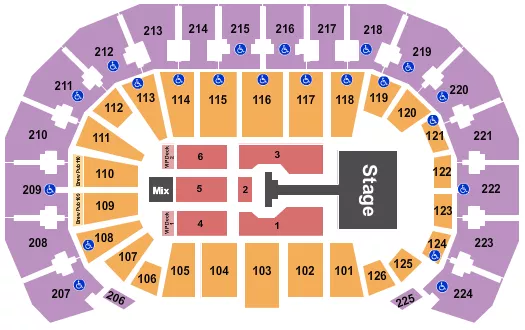 JONAS BROTHERS 1 Seating Map Seating Chart