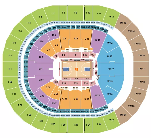 BASKETBALL GLOBETROTTERS Seating Map Seating Chart