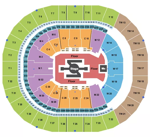 BURNA BOY Seating Map Seating Chart