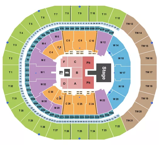 DIERKS BENTLEY Seating Map Seating Chart