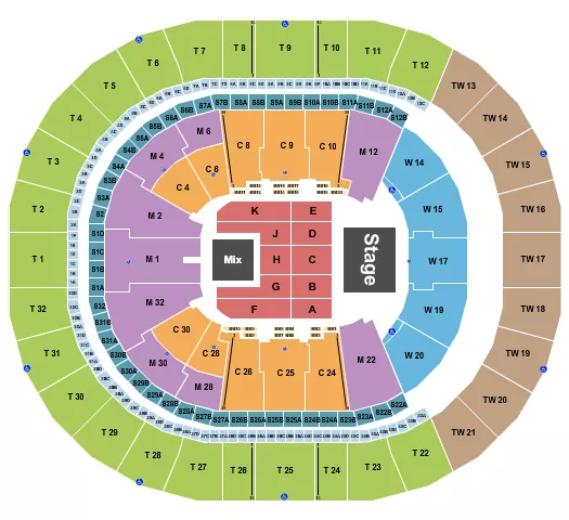ENDSTAGE 6 Seating Map Seating Chart