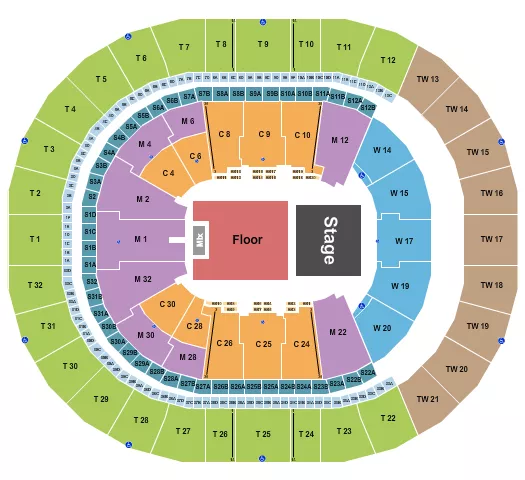 HALF HOUSE GA FLOOR Seating Map Seating Chart