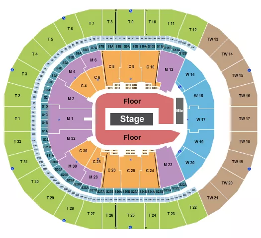 ROD WAVE Seating Map Seating Chart