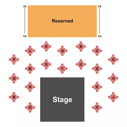 ENDSTAGE TABLES Seating Map Seating Chart