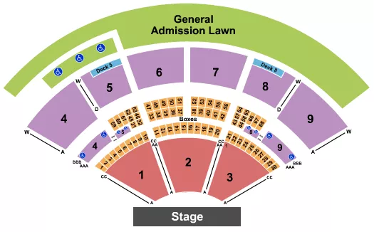 ENDSTAGE NO RSVD LAWN Seating Map Seating Chart