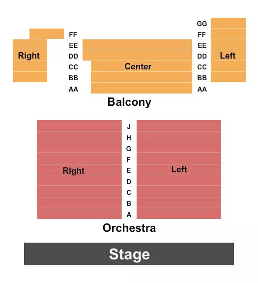 ENDSTAGE Seating Map Seating Chart