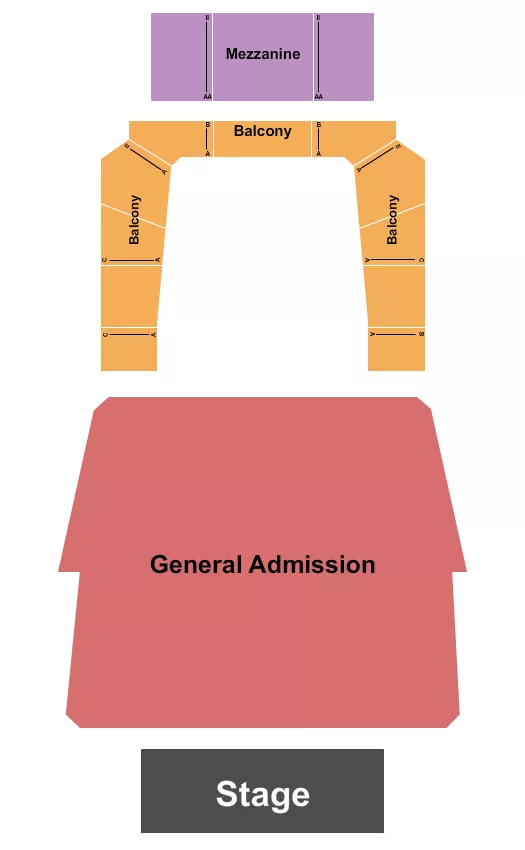 ENDSTAGE GA FLOOR Seating Map Seating Chart