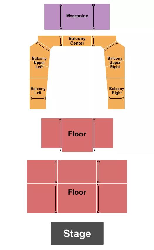 ENDSTAGE Seating Map Seating Chart