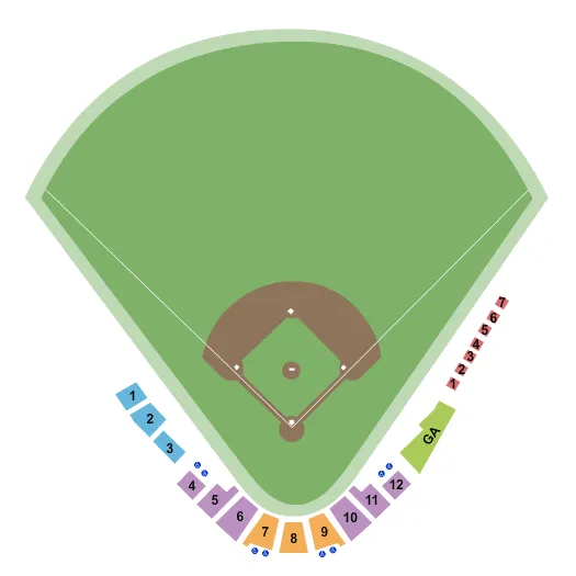 JC LOVE FIELD AT PAT PATTERSON PARK BASEBALL Seating Map Seating Chart
