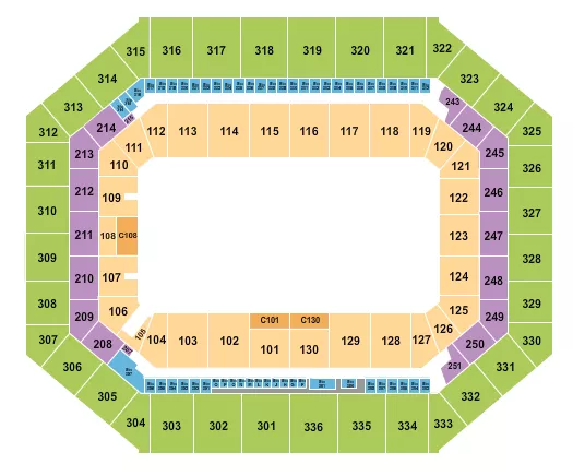 MONSTER JAM Seating Map Seating Chart