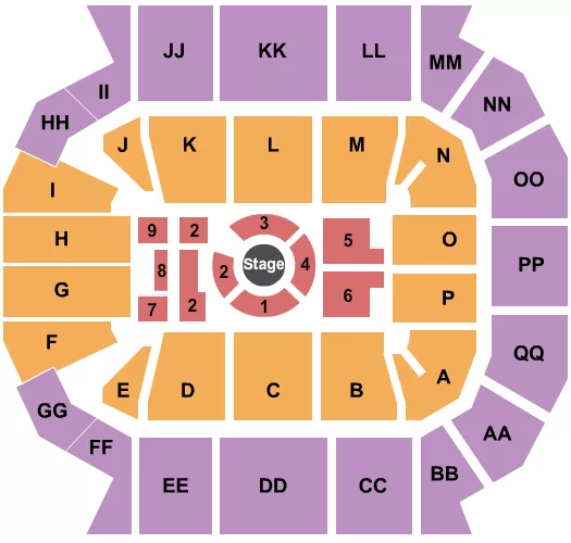 CENTER STAGE 3 Seating Map Seating Chart