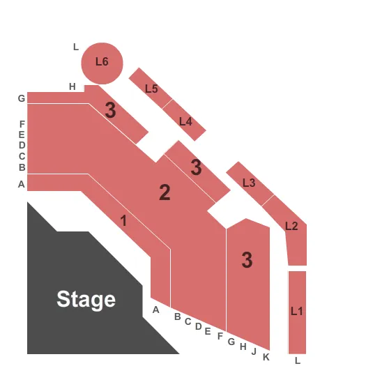 END STAGE Seating Map Seating Chart