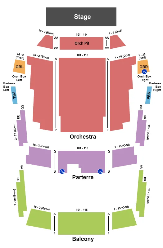ENDSTAGE Seating Map Seating Chart