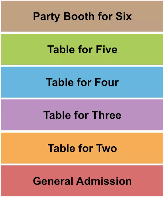 GA TABLES 23456 Seating Map Seating Chart