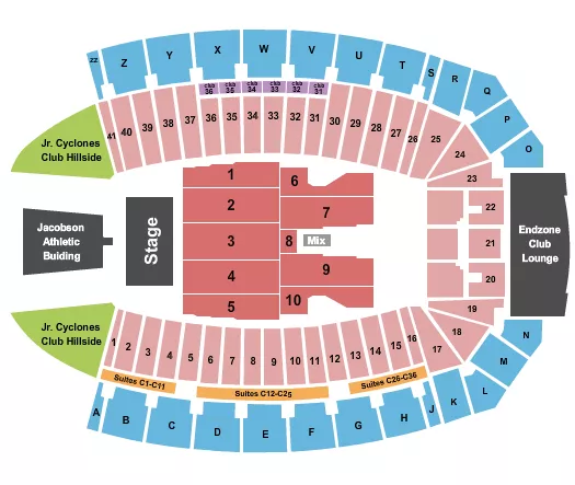 GEORGE STRAIT Seating Map Seating Chart