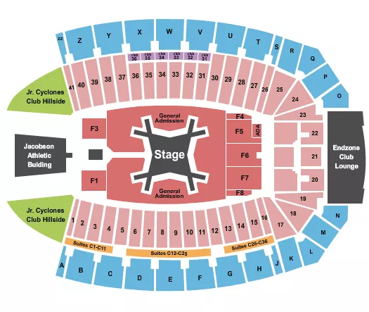 CENTER STAGE Seating Map Seating Chart
