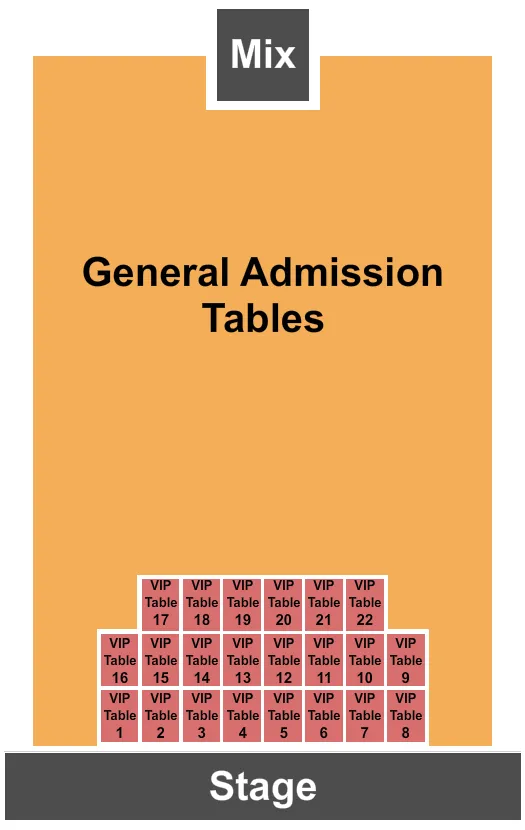 ENDSTAGE TABLES Seating Map Seating Chart