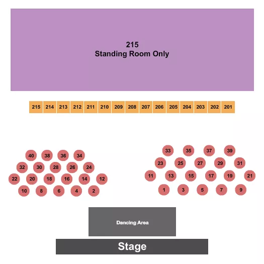 ENDSTAGE Seating Map Seating Chart