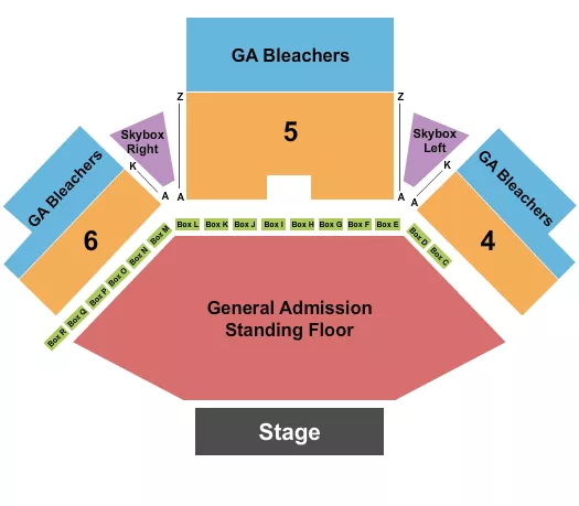 ENDSTAGE GA FLOOR 2 Seating Map Seating Chart